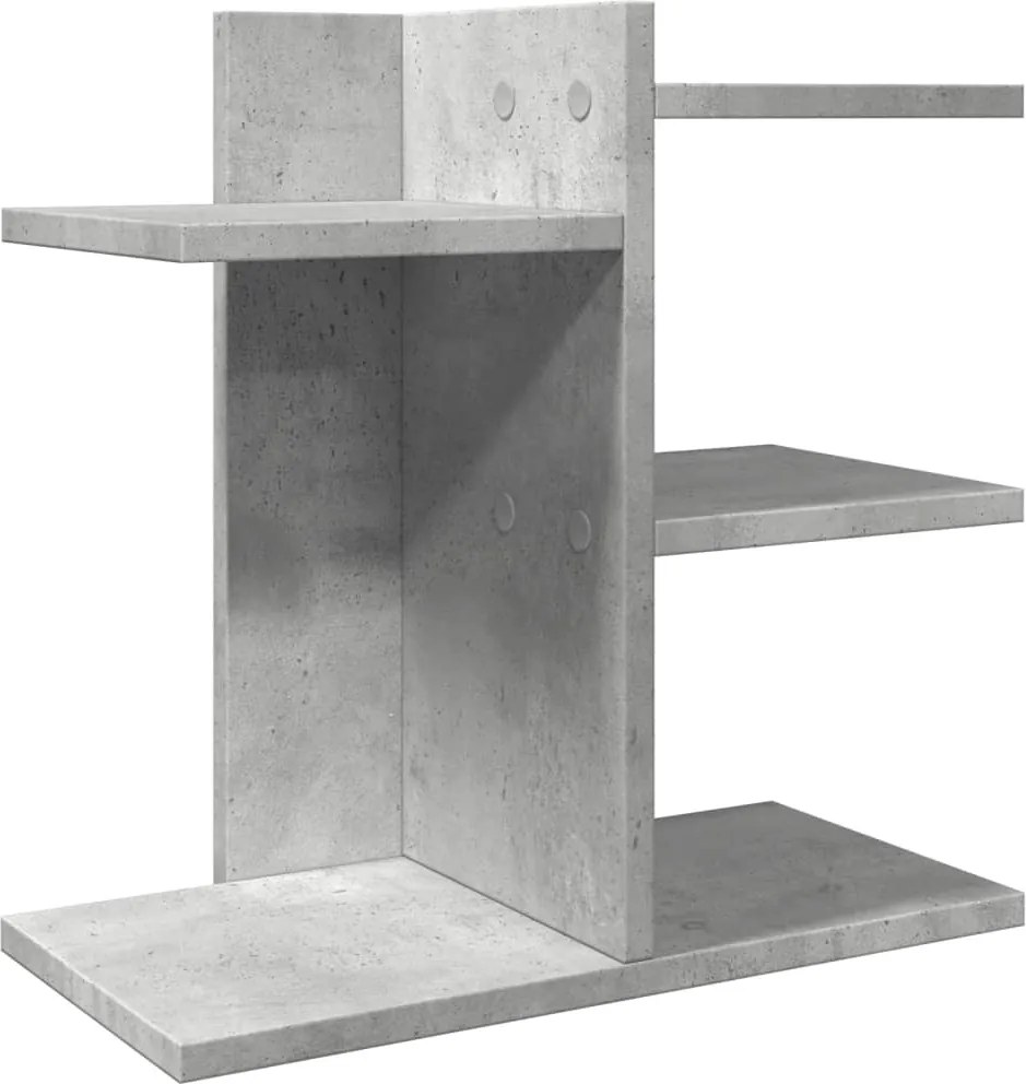 vidaXL betonszürke szerelt fa asztali szervező 42 x 21,5 x 42 cm