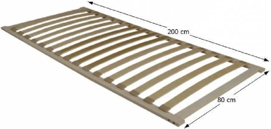Ágyrács FLEX 3-zónás, 80x200 cm