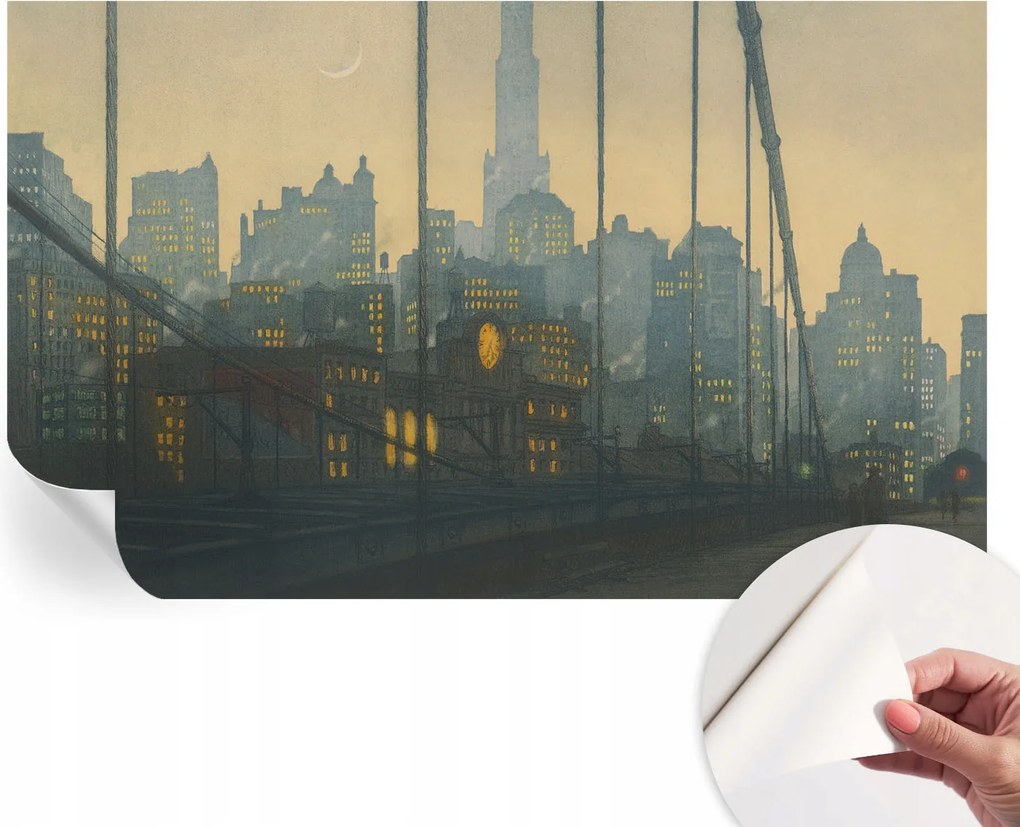 Öntapadós tapéta 3D fali ragasztóval Esti panoráma 416x254 cm