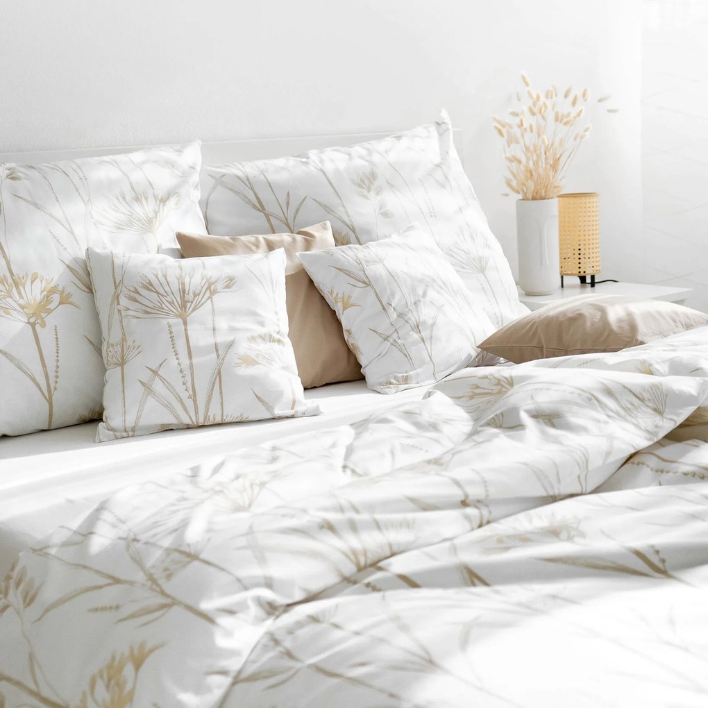 Goldea pamut ágyneműhuzat - kerti dísznövények 140 x 220 és 70 x 90 cm