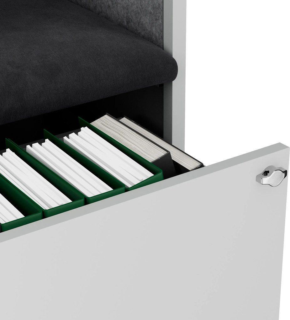 Sally 600mm korpus Szary - siedzisko Ciemnoszary