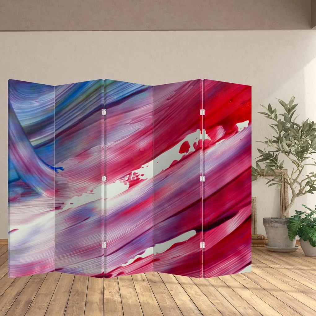 Paraván - rózsaszínes kék szín (210x170 cm)
