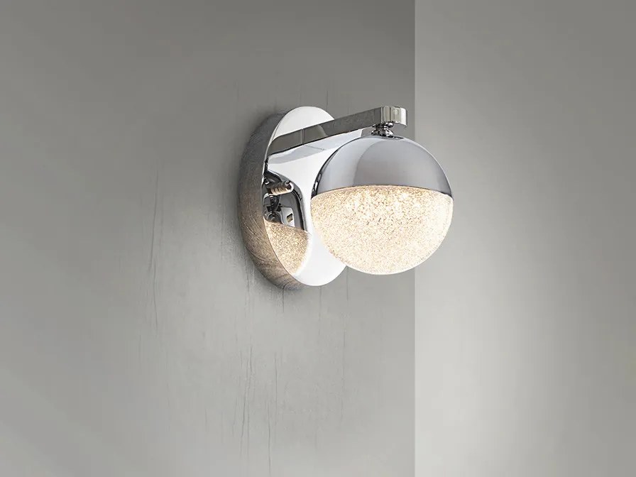 SCHULLER 793168 SPHERE Króm Színű Fali Lámpa LED 5W IP20