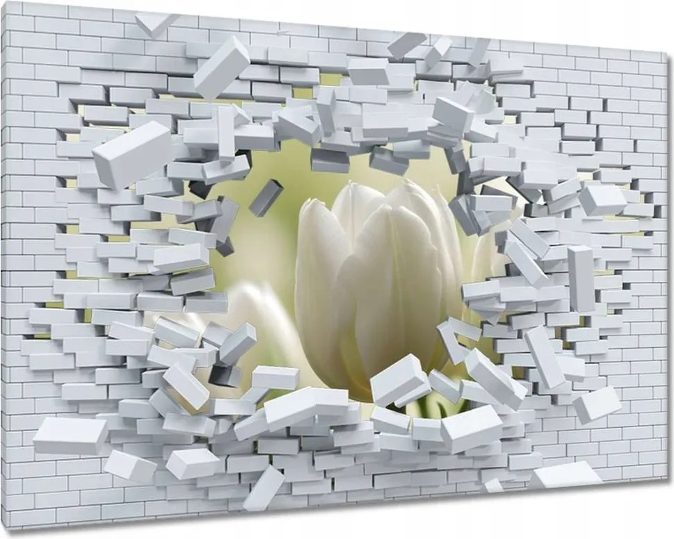 Vászonkép 60x40 Fehér tulipánok