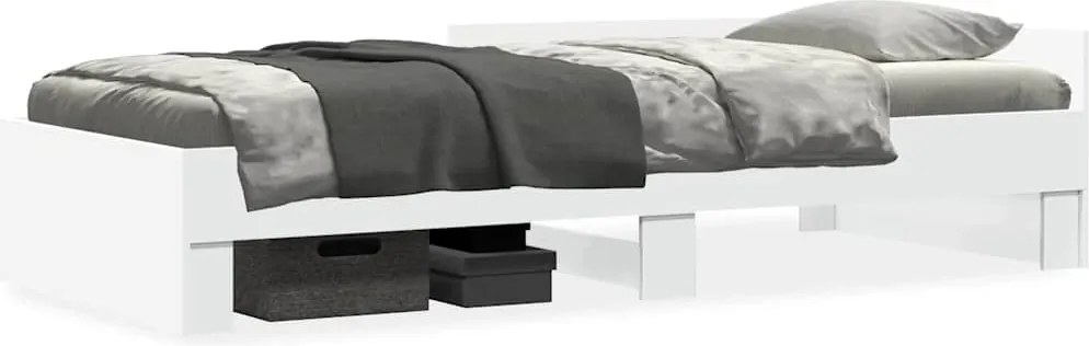 vidaXL fehér szerelt fa ágykeret 90 x 190 cm