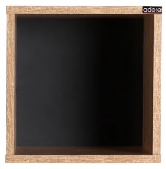 Fali polc 33x33 cm barna