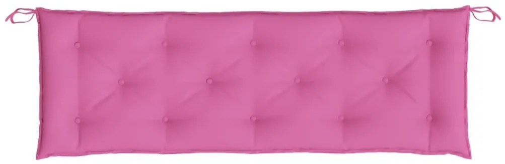rózsaszín oxford szövet kerti padpárna 150 x 50 x 7 cm