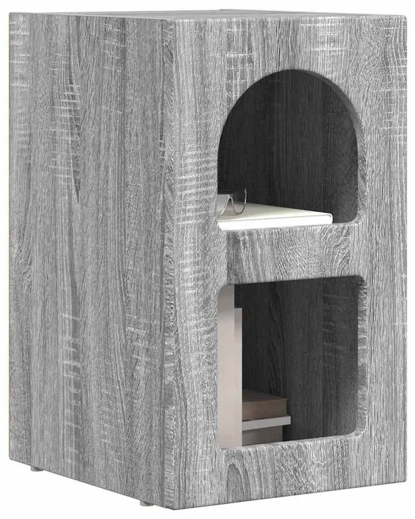 vidaXL Éjjeli asztal 2 pcs Szürke Sonoma 29.5 x 35 x 50 cm Faanyag