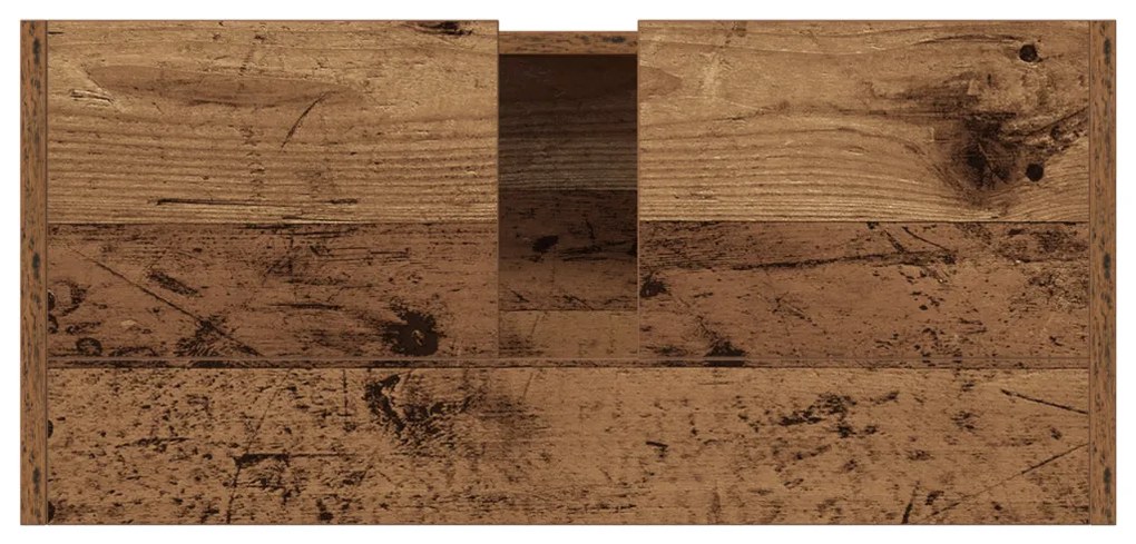 mosdó szekrény Régi fa 63x29x55 cm Mérnöki fa