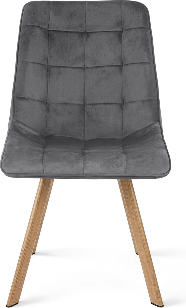 Étkezőszék CIEZA VELVET, sötétszürke