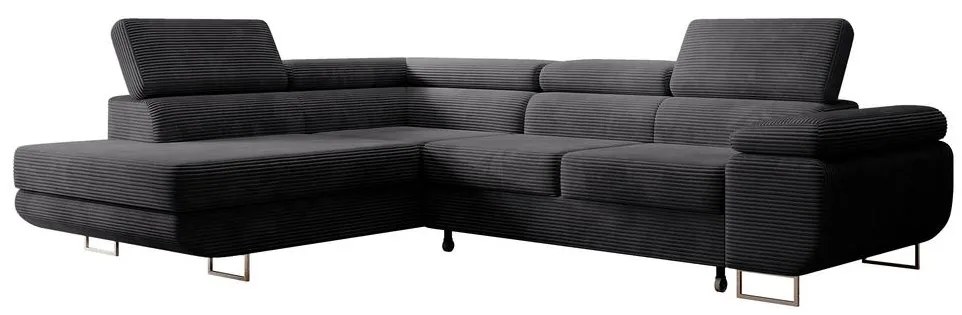 Sarokkanapé Stiletto (B) (sötétszürke + ezüst). Akció -15%. 1099702