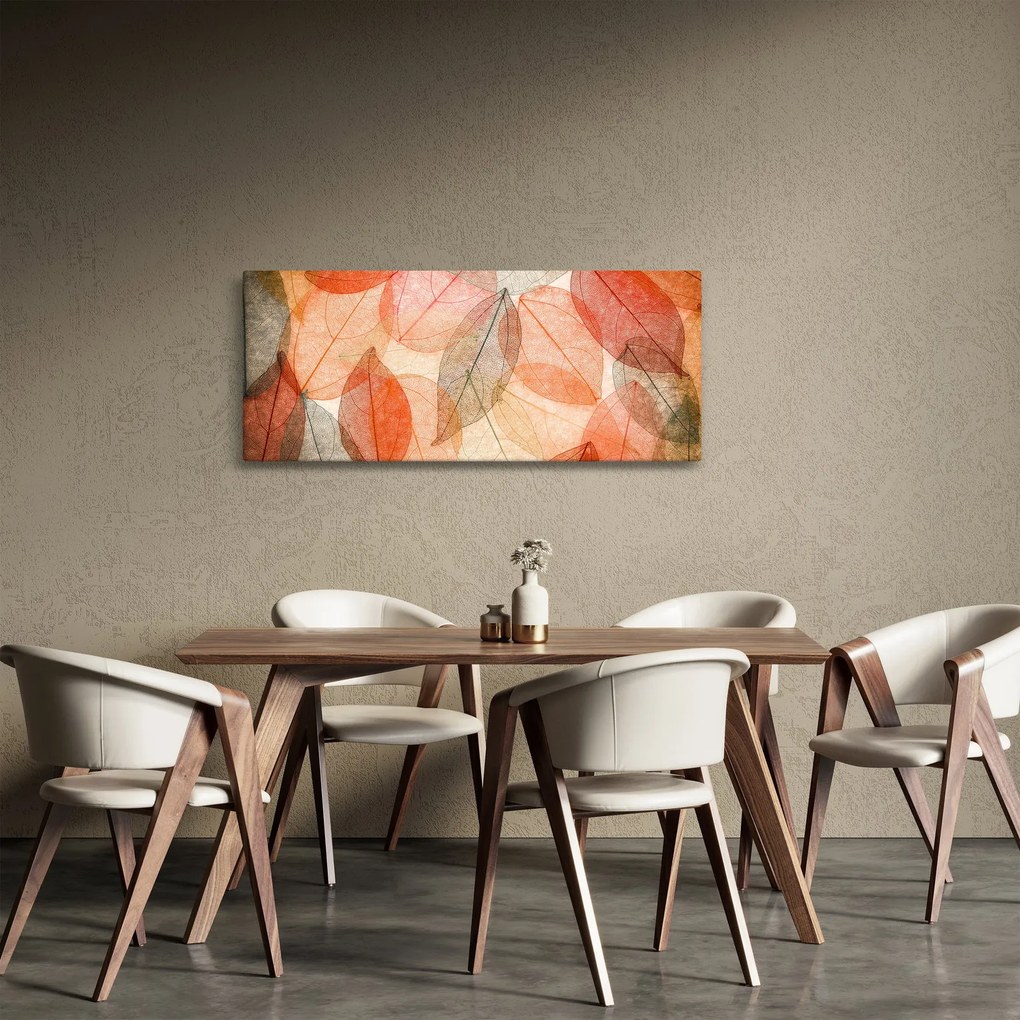 Festett őszi levelek képe (120x50 cm)