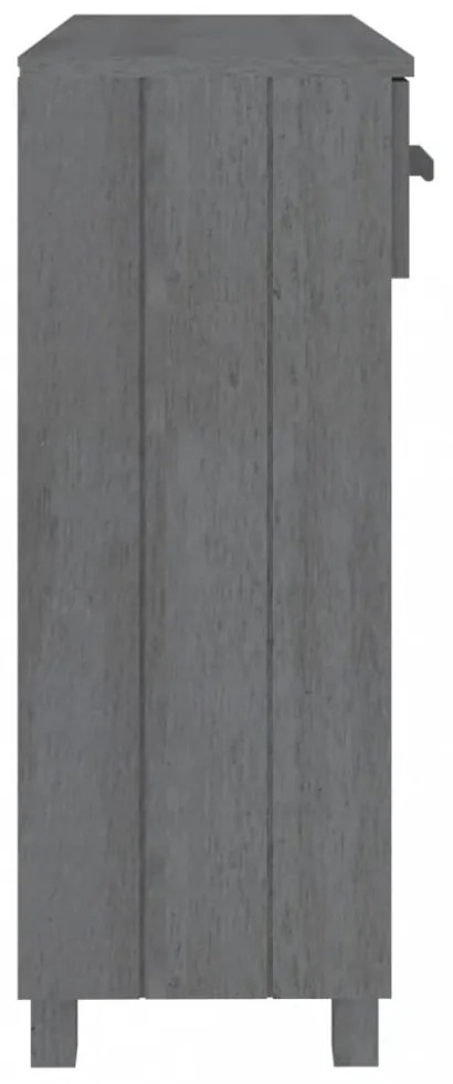 HAMAR sötétszürke tömör fenyőfa tálalóasztal 90 x 35 x 90 cm