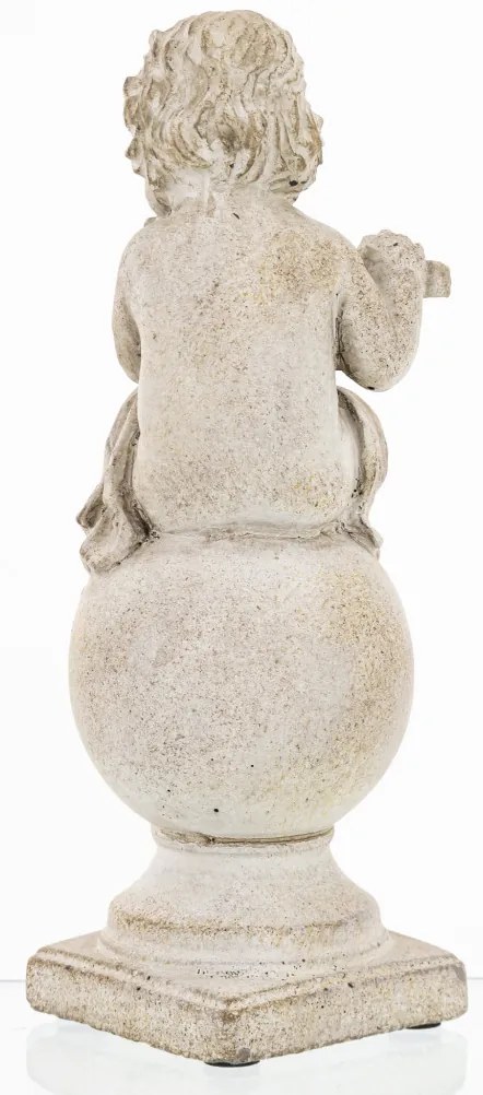 Dekoratív figura angyal Cement Szürke 19x7x7cm-1