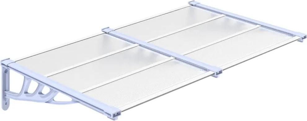 vidaXL szürke és átlátszó polikarbonát ajtóelőtető 152,5 x 90 cm