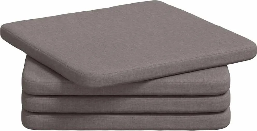 vidaXL Ülőpárnák 4 pcs Tópszínű 40 x 40 x 3 cm szövet