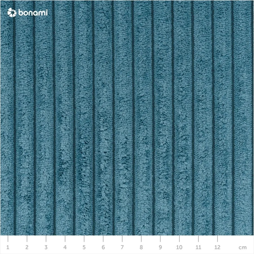 Türkiz kordbársony kinyitható sarokkanapé Sara – Ropez