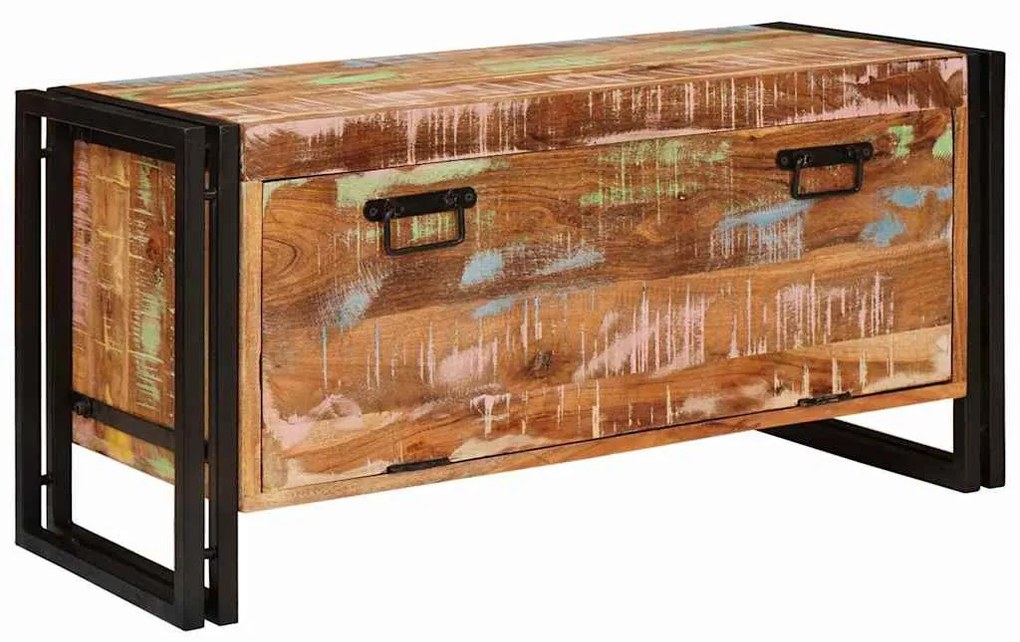 Cipőszekrény Barna 90 x 38 x 45 cm tömör újrahasznosított fa