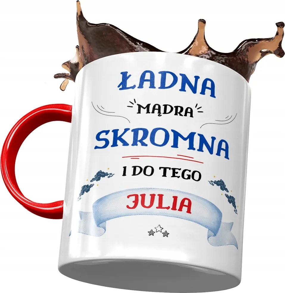 Piros bögre Júlia Barátnő Feleség Nyomtatott Fotóval