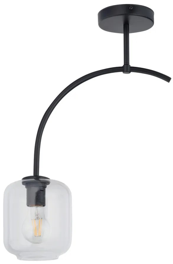 SIGMA LIGHTING 32241 SHINE Modern Mennyezeti Lámpa Fekete, Átlátszó E27 IP20