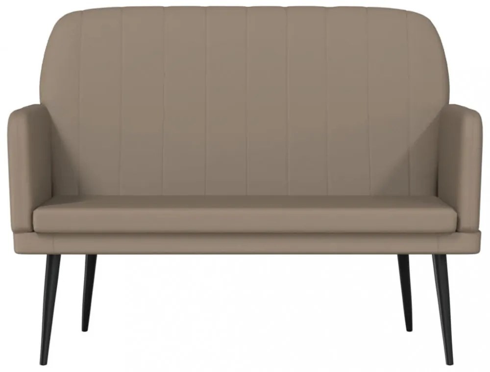 kávészínű műbőr pad 107 x 80 x 81 cm