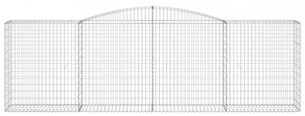 vidaXL 6 db íves horganyzott vas gabion kosár 400x50x120/140 cm