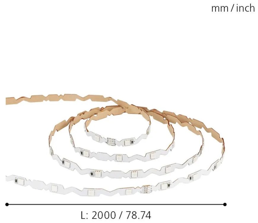 Eglo FLEXIBLE STRIPE 98573 LED szalag, 9,7W, RGB, 2m
