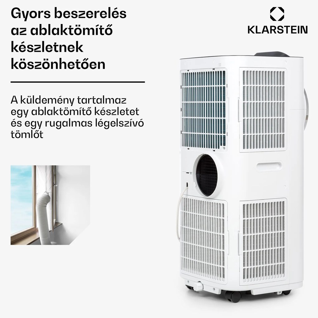 Kraftwerk Smart10K, mobil klíma, 3 az 1-ben, 10 000 BTU, irányítás alkalmazás által, fehér
