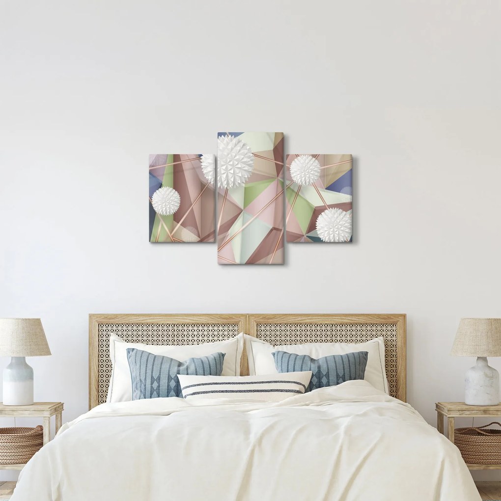 Kép - 3D absztrakció pasztell színekben (90x60 cm)