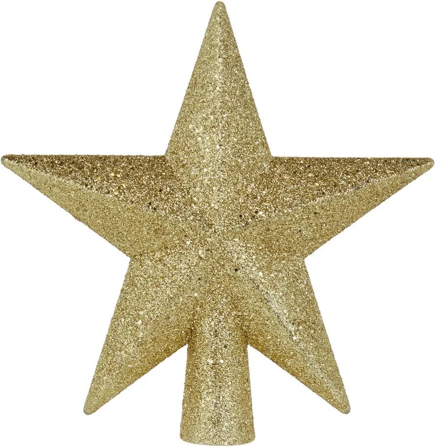 X-MAS csúcsdísz arany csillag 20 cm