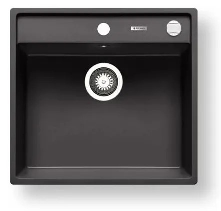 Pyramis 70168301 - CAMEA 50x53 cm gránit konyhai mosogató, fekete