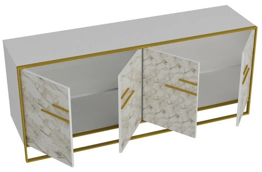 Polka Gold and White szekrény