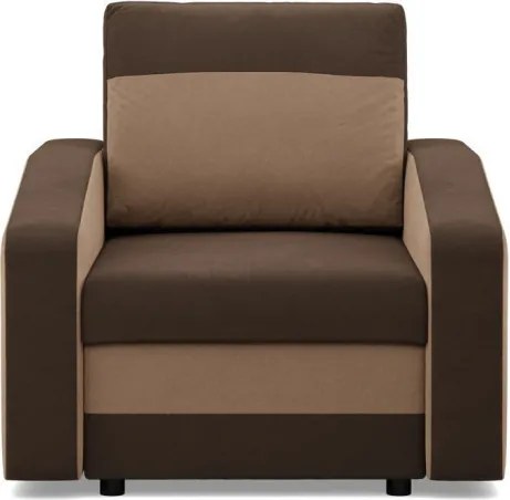 Hewlet fotel, szövet anyag, bonell töltet, barna