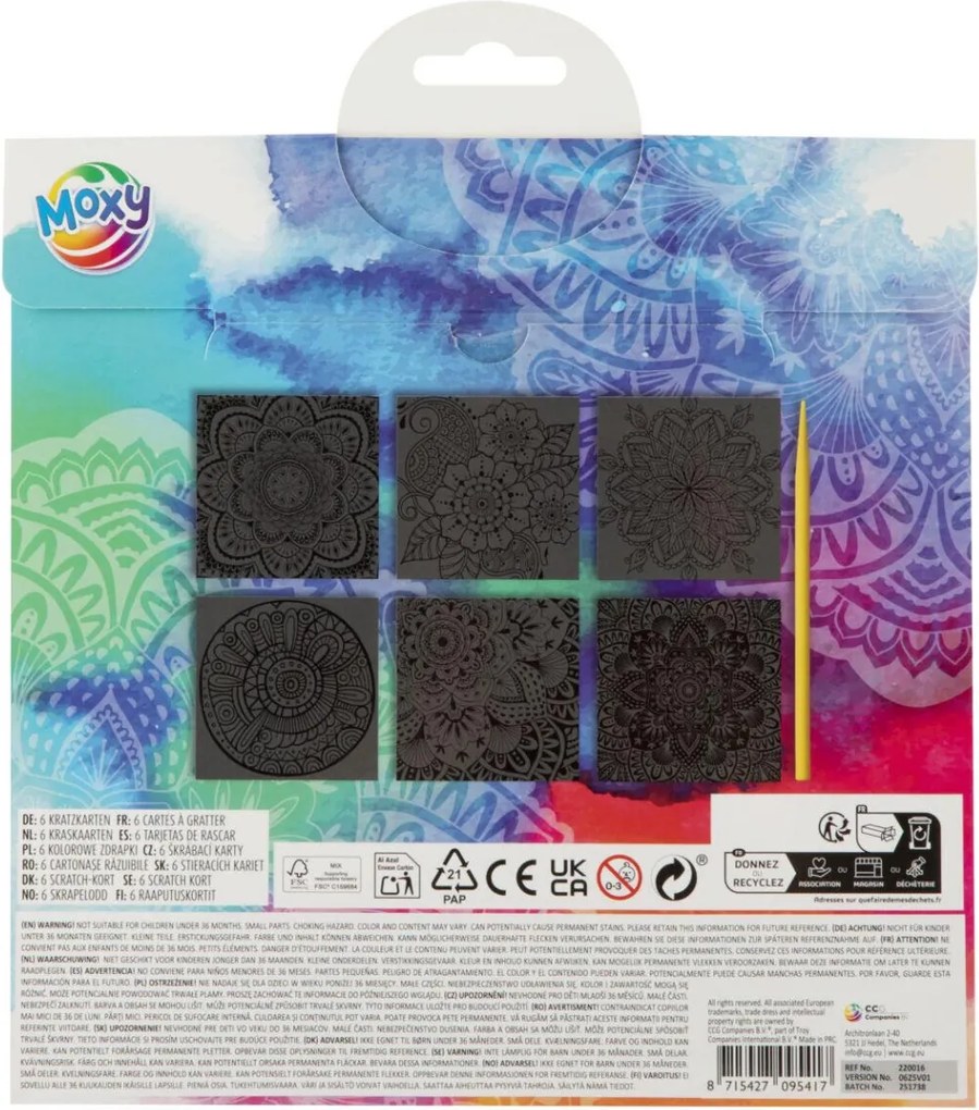 Mandala Colorful scratch képkarcoló készlet