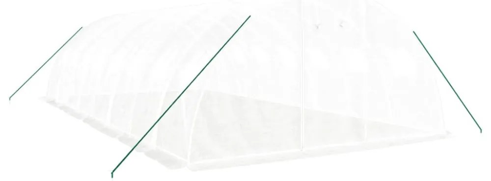 fehér acélvázas melegház 32 m² 8 x 4 x 2 m