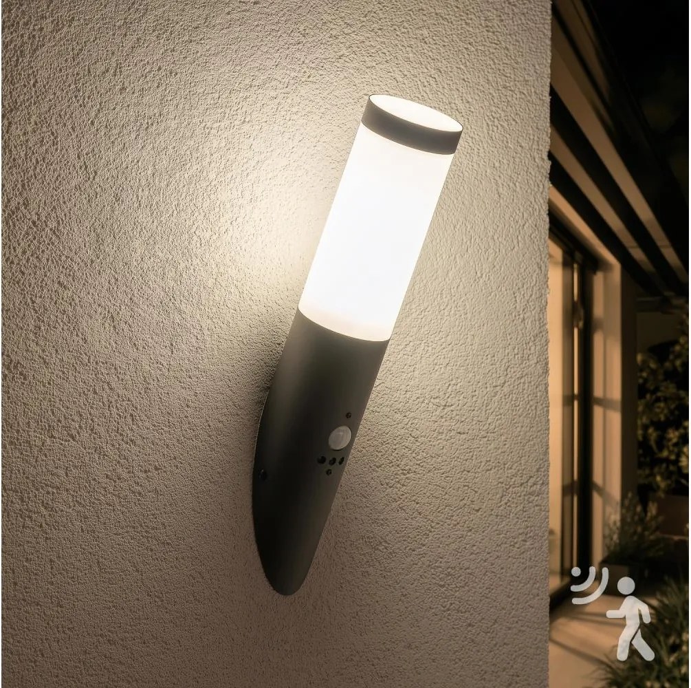 BRILAGI - Kültéri fali lámpa érzékelővel ELIA 1xE27/20W/230V IP44 antracit