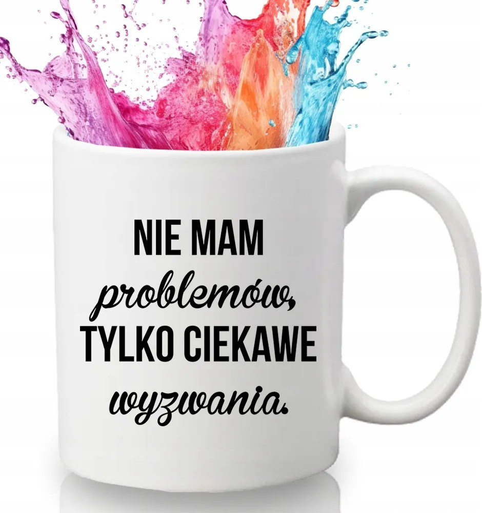 Bögre Fehér 330 ml Kerámia Vicces Ajándék Felirattal Érdekes Kihívások