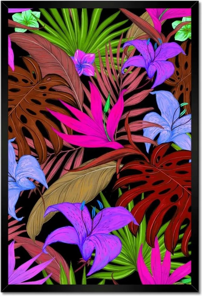 Poszterek keretben 40x60 Őszi Monstera Trópusok