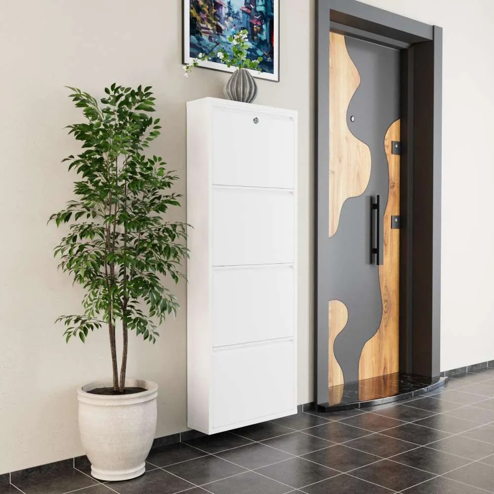 Locking cipősszekrény, fehér, 50 cm – TR159ORN1114