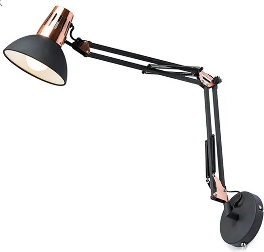 RENDL ANTE nástěnná černá měď 230V LED E27 15W