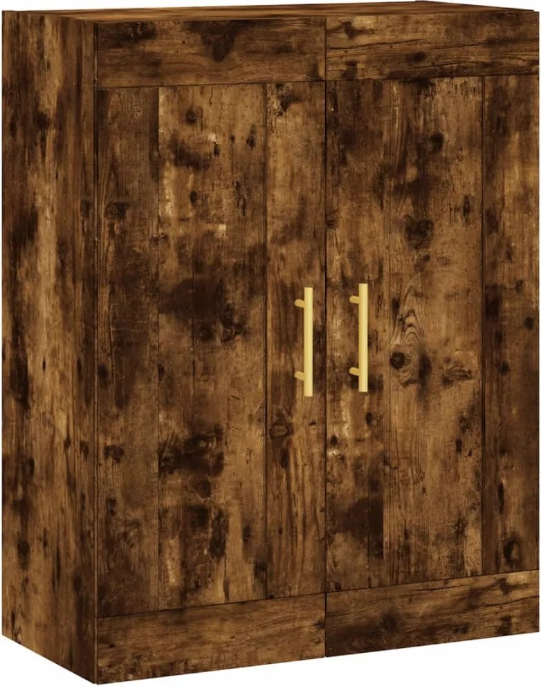 vidaXL füstös tölgy szerelt fa fali szekrény 69,5 x 34 x 90 cm