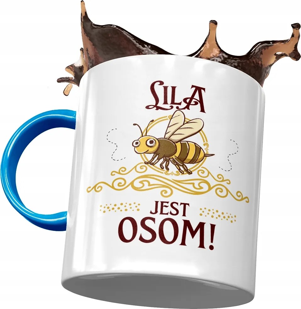 Kék Bögre Lili Barátnő Feleség Ajándék Nyomtatott Fotóval