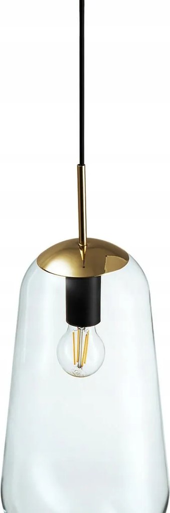 Függő lámpa Pear L Fekete Arany Üveg lámpabúra 1xE27 22cm Mennyezeti lámpa