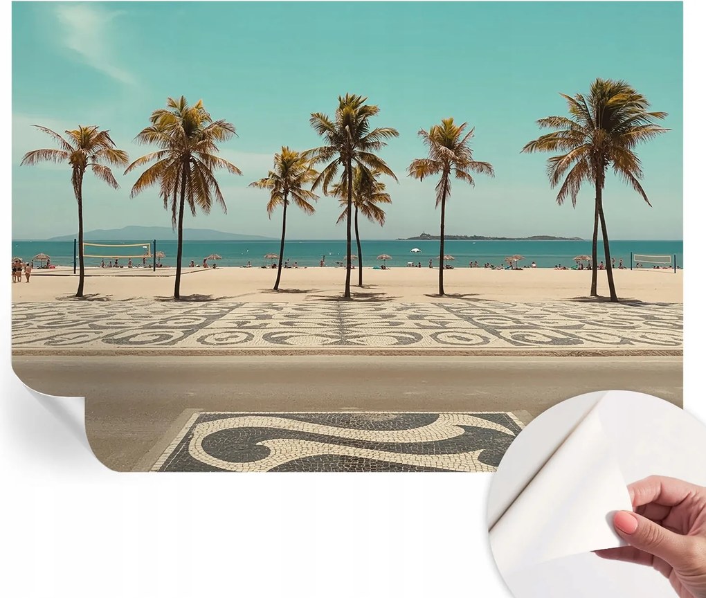 Fotótapéta Dekoratív Fali Tapéta Pálmafák tengerpart 312x219