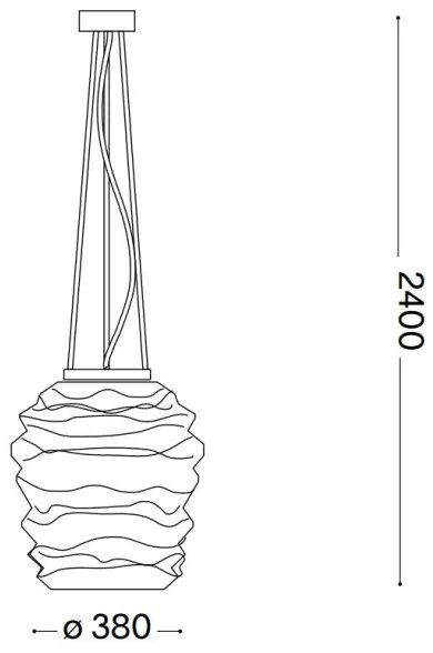 Ideal Lux - Csillár zsinóron KARMA 1xE27/60W/230V átm. 38 cm fehér