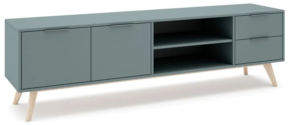 Szürkészöld TV-állvány 180x53x40 cm Pisco – Marckeric