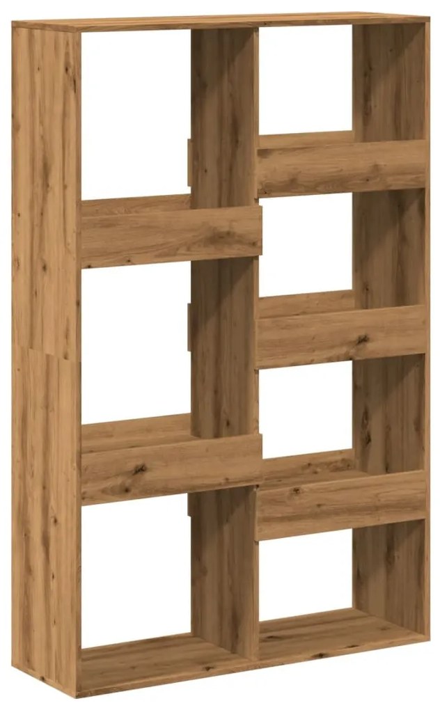kézműves tölgy színű szerelt fa könyvespolc 100 x 33 x 155,5 cm