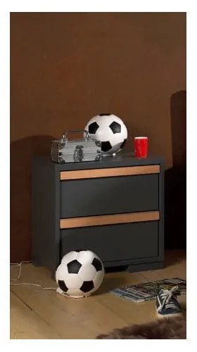 Sötétszürke gyerek éjjeliszekrény London – Vipack