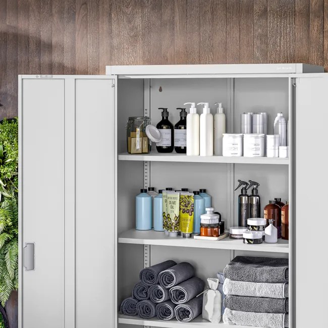 Fémszekrény JAN Compact 1750 x 800 x 400 mm, szürke