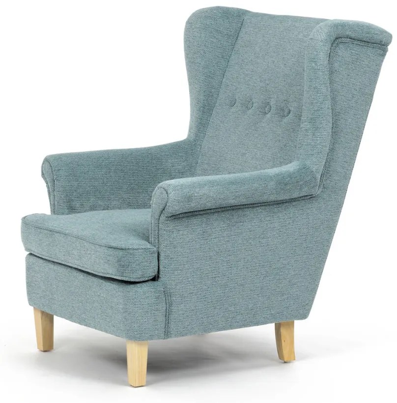 Scaun de relaxare, tapițerie din material verde, AK-388